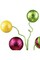 19" Stripe Solid Glitter Ball Spray: Yellow/Fuchsia/Lime Green